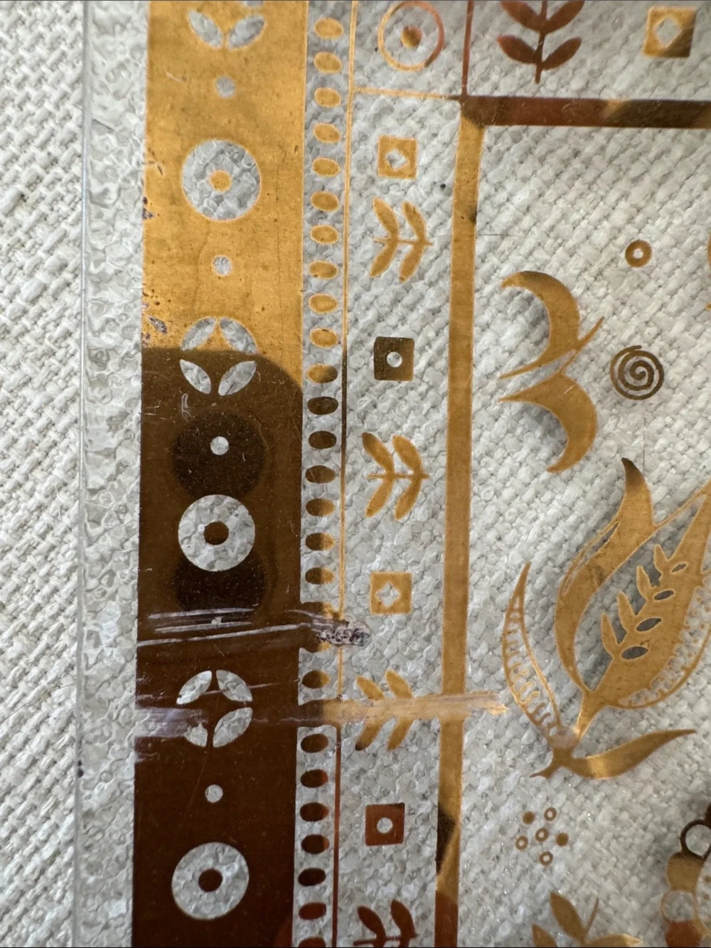 MCM Georges Briard Persian Garden Glass Serving tray
